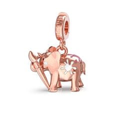 Rosato Rózsaszín aranyozott elefánt medál Storie RZLE004