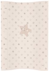 Ceba Baby COSY Pelenkázó alátét, 2 oldalszéllel, puha, (50x70) Csillagok, bézs