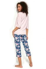 Cornette Női pizsama 463/288 Flower, rózsaszín, S