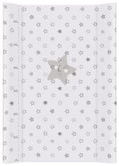Ceba Baby Pelenkázó alátét 2 oldalú, merev deszkával (50x70) Comfort, csillagok, szürke