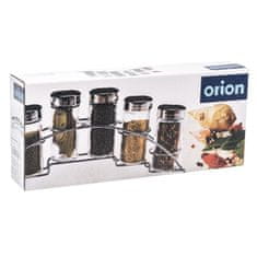 Orion Fűszertartó üveg/UH 6 db + fém állvány