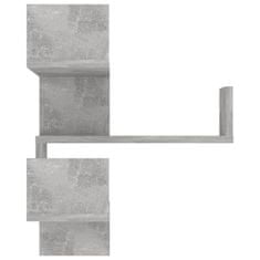 Greatstore 2 db betonszürke forgácslap fali sarokpolc 40 x 40 x 50 cm