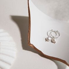 Decadorn Karika fülbevaló valódi gyöngyökkel 2 az 1-ben Sea Pearl Mini Hoop Earrings