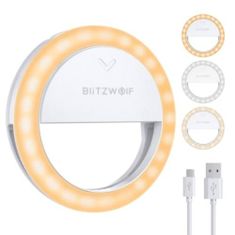 Blitzwolf BW-SL0 Selfie Ring LED körfény telefonhoz, fehér