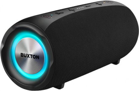 vezeték nélküli hordozható hangszóró buxton bbs 7700 bt bluetooth aux in kártyahely akár 9 órát is kibír töltéssel valódi vezeték nélküli sztereó funkció fényhatások ipx7