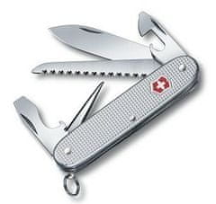 Victorinox 0.8241.26 Farmer Alox multifunkcionális kés 93 mm, fogazott nyél, ezüst színű, 9 funkció