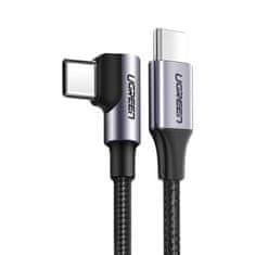 Ugreen Angled kábel USB-C / USB-C PD 60W 2A 1m, fekete