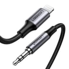 Ugreen MFI audio kábel Lightning / 3.5mm mini jack, szürke
