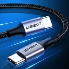 Ugreen US261 kábel USB-C / USB-C QC 60W 3A 1m, fekete