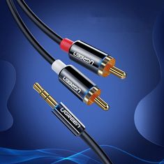 Ugreen AV116 audio kábel 3.5mm mini jack / 2RCA M/M 2m, fekete