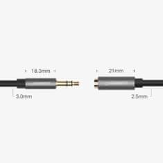 Ugreen Splitter audio kábel 3.5mm mini jack 20cm, ezüst