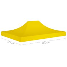 Greatstore sárga tető partisátorhoz 4 x 3 m 270 g/m²