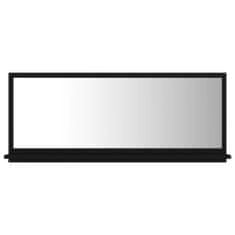 Greatstore fekete forgácslap fürdőszobai tükör 90 x 10,5 x 37 cm