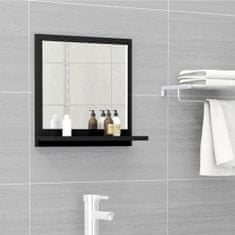 shumee fekete forgácslap fürdőszobai tükör 40 x 10,5 x 37 cm