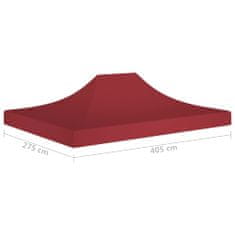 Greatstore burgundi vörös tető partisátorhoz 4 x 3 m 270 g/m²