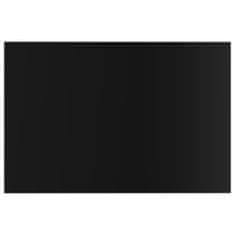 Greatstore 8 db magasfényű fekete forgácslap könyvespolc 60 x 40 x 1,5 cm