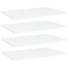 shumee 4 db fehér forgácslap könyvespolc 60 x 40 x 1,5 cm