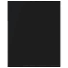 Greatstore 4 db fekete forgácslap könyvespolc 40 x 50 x 1,5 cm