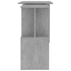 shumee betonszürke forgácslap sarokasztal 200 x 50 x 76 cm