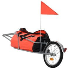 shumee kerékpár-utánfutó narancssárga/fekete táskával