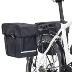 Greatstore fekete vízálló dupla kerékpártáska poggyásztartóhoz 35 l