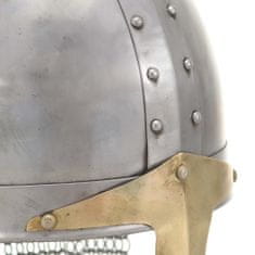 Greatstore ezüstszínű antik keresztes lovagi acélsisak LARP másolat