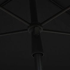 Greatstore fekete napernyő rúddal 210 x 140 cm