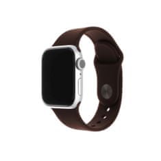 FIXED Szilikon szíjkészlet Silicone Strap az Apple Watch 42/44/45 mm-es órájához, kakaó FIXSST-434-CO