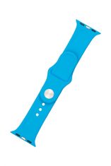 FIXED Szilikon szíjkészlet Silicone Strap az Apple Watch 42/44/45 mm-es órájához, kék FIXSST-434-DEBL