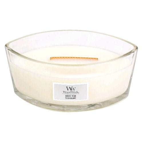 Woodwick Dekoratív gyertyaváza , Fehér teak, 453,6 g