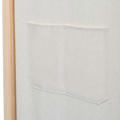 shumee krémszínű 3-paneles szövetparaván 120 x 170 x 4 cm