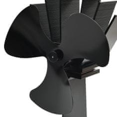 shumee fekete hővel meghajtott háromlapátos kandalló ventilátor