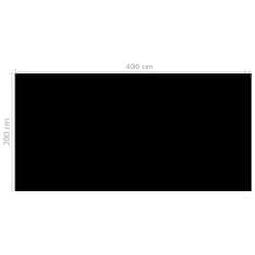 Greatstore fekete polietilén medence takaró 400 x 200 cm