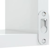 Greatstore 2 db magasfényű fehér forgácslap fali sarokpolc 40 x 40 x 50 cm