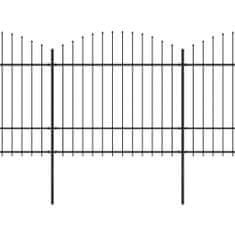 shumee fekete lándzsahegy tetejű acélkerítés (1,5-1,75) x 15,3 m 