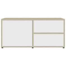 shumee fehér-sonomatölgy színű forgácslap TV-szekrény 80 x 34 x 36 cm