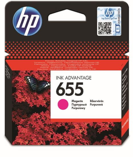 HP 655 tintapatron, Bíbor (CZ111AE)
