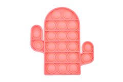 PARFORINTER Anti-stressz játék Fidget Pop It, kaktusz, rózsaszín