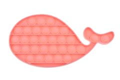 PARFORINTER Anti-stressz játék Fidget Pop It, bálna, rózsaszín