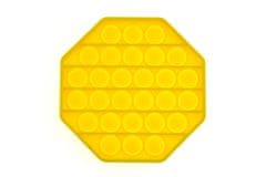 PARFORINTER Anti-stressz játék Fidget Pop It, nyolcszögletű, sárga