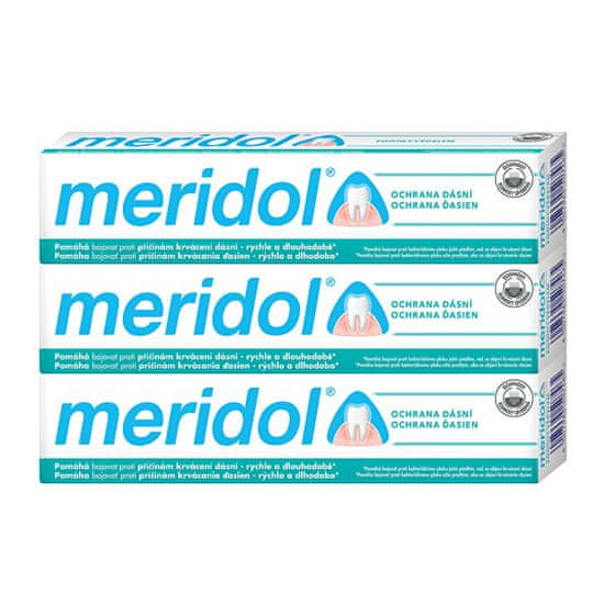 Meridol Fogkrém fogínygyulladás ellen tripack 3 x 75 ml