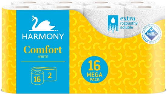 Harmony Toalett papír Comfort 2-réteges 16 tekercs