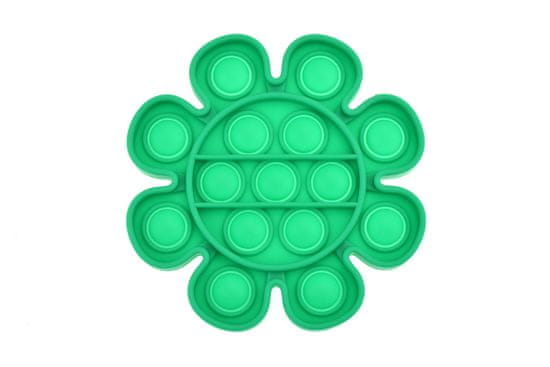 PARFORINTER Anti-stressz játék Fidget Pop It, virág, zöld