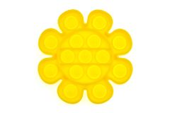 PARFORINTER Anti-stressz játék Fidget Pop It, virág, sárga
