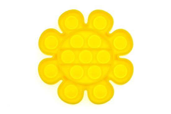 PARFORINTER Anti-stressz játék Fidget Pop It, virág, sárga