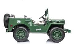 Beneo USA ARMY 4X4 Elektromos játékautó, Zöld , Háromüléses, MP3 lejátszó USB / SD bemenettel
