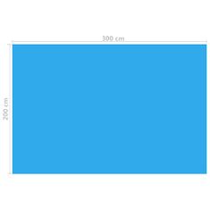 shumee Négyszögletes medence borító 300 x 200 cm-es PE Kék
