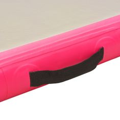 Greatstore rózsaszín PVC felfújható tornaszőnyeg pumpával 700x100x10 cm