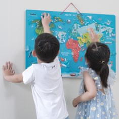 Viga 2in1 Montessori oktatási tábla mágneses világtérképpel