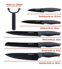Alpina Konyhai készlet 6 db rozsdamentes acél késből